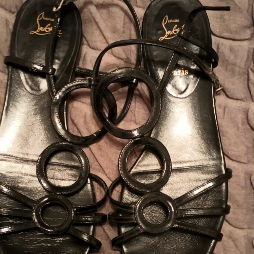 Sz 7 louboutin sandals. Needs small repair..